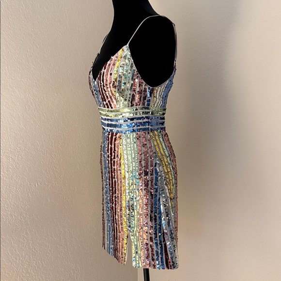 SAYLOR Multicolor Sequin Mini Dress - Picture 2 of 4